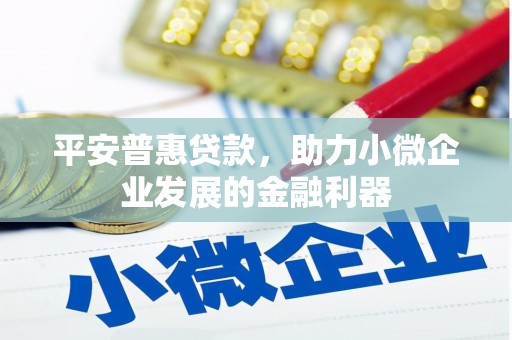 兰山平安普惠贷款，助力小微企业发展的金融利器