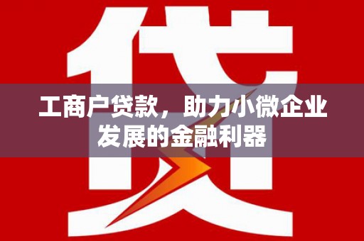 兰山工商户贷款，助力小微企业发展的金融利器
