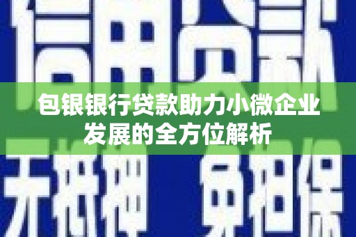 兰山包银银行贷款助力小微企业发展的全方位解析