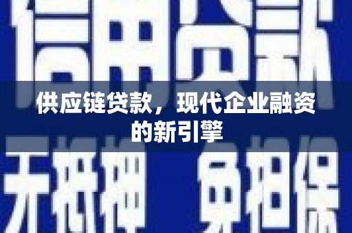 兰山供应链贷款，现代企业融资的新引擎