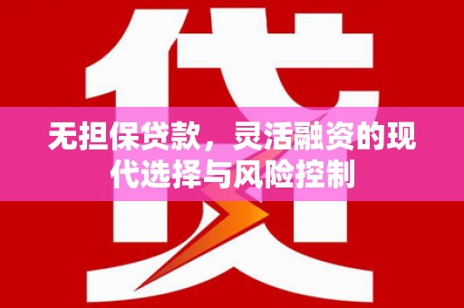 兰山无担保贷款，灵活融资的现代选择与风险控制