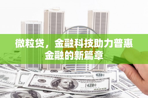 兰山微粒贷，金融科技助力普惠金融的新篇章