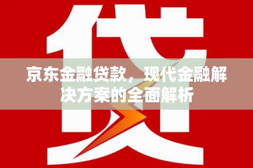 兰山京东金融贷款，现代金融解决方案的全面解析