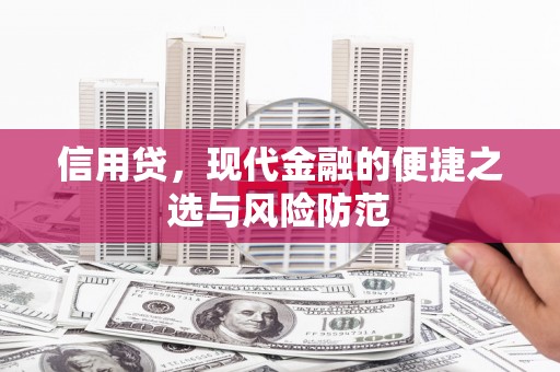 兰山信用贷，现代金融的便捷之选与风险防范