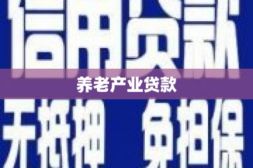 兰山养老产业贷款